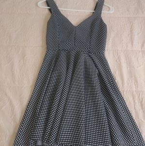 Knee length small polkadot dress